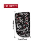 Forged Gold Foil Carbon Fiber Car Central Control Cup Cover Decorative Sticker for Chevrolet Corvette C8 2020-, Left Driver, Central Control Cup Cover, Left Driver – Bild 2