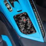 Forged Gold Foil Carbon Fiber Car Central Control Cup Cover Decorative Sticker for Chevrolet Corvette C8 2020-, Left Driver, Central Control Cup Cover, Left Driver – Bild 3