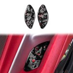 2pcs/Set Forged Gold Foil Carbon Fiber Car Inside Door Bowl Decorative Sticker for Chevrolet Corvette C8 2020-, Left and Right Driver, Inside Door Bowl