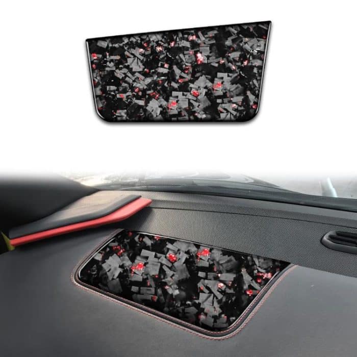 Forged Gold Foil Carbon Fiber Car Front Passenger Seat Panel Decorative Sticker for Chevrolet Corvette C8 2020-, Right Driver, Front Passenger Seat Panel, Right Driver – Bild 1