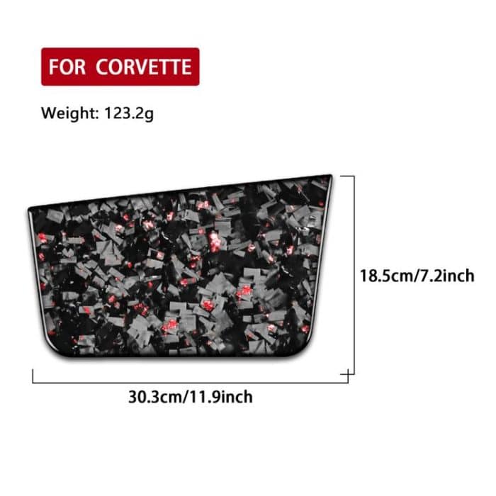 Forged Gold Foil Carbon Fiber Car Front Passenger Seat Panel Decorative Sticker for Chevrolet Corvette C8 2020-, Right Driver, Front Passenger Seat Panel, Right Driver – Bild 2