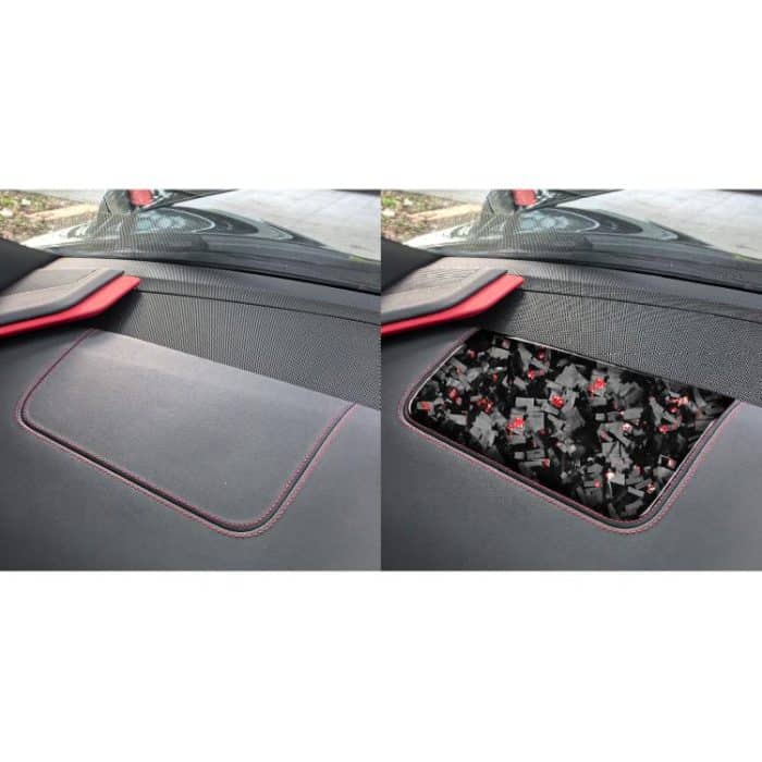 Forged Gold Foil Carbon Fiber Car Front Passenger Seat Panel Decorative Sticker for Chevrolet Corvette C8 2020-, Right Driver, Front Passenger Seat Panel, Right Driver – Bild 5