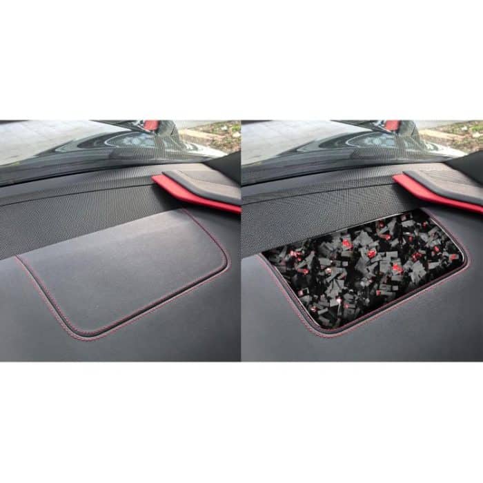 Forged Gold Foil Carbon Fiber Car Front Passenger Seat Panel Decorative Sticker for Chevrolet Corvette C8 2020-, Left Driver, Front Passenger Seat Panel, Left Driver – Bild 5