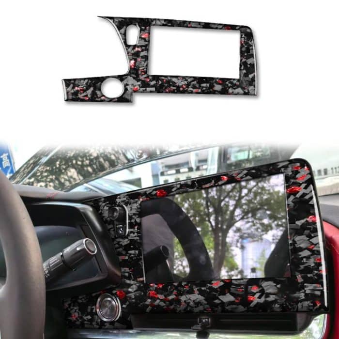 EDA008207001A.jpg Forged Gold Foil Carbon Fiber Car Central Control Screen Frame Decorative Sticker for Chevrolet Corvette C8 2020-, Left Driver, Central Control Screen Frame, Left Driver – Bild 1