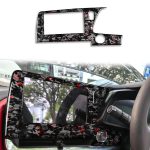 Forged Gold Foil Carbon Fiber Car Central Control Screen Frame Decorative Sticker for Chevrolet Corvette C8 2020-, Right Driver, Central Control Screen Frame, Right Driver