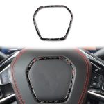 Forged Gold Foil Carbon Fiber Car Steering Wheel Frame Decorative Sticker for Chevrolet Corvette C8 2020-, Left and Right Driver, Steering Wheel Frame