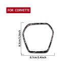 Forged Gold Foil Carbon Fiber Car Steering Wheel Frame Decorative Sticker for Chevrolet Corvette C8 2020-, Left and Right Driver, Steering Wheel Frame – Bild 2