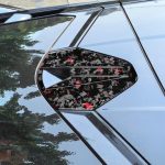 4pcs/Set Forged Gold Foil Carbon Fiber Car Rear Roof Camera Decorative Sticker for Chevrolet Corvette C8 2020-, Left and Right Driver, Rear Roof Camera – Bild 3