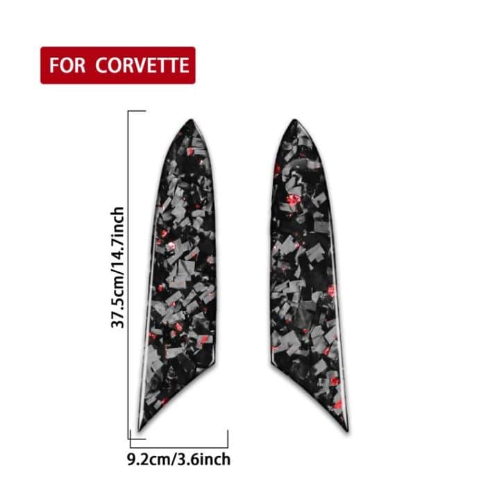 2pcs/Set Forged Gold Foil Carbon Fiber Car Inside Armrest Panel Decorative Sticker for Chevrolet Corvette C8 2020-, Left and Right Driver, Inside Armrest Panel – Bild 2