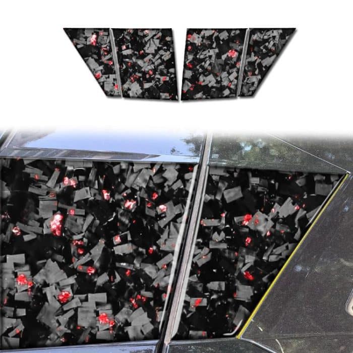 EDA008208101A.jpg 4pcs/Set Forged Gold Foil Carbon Fiber Car Roof Camera Sides Decorative Sticker for Chevrolet Corvette C8 2020-, Left and Right Driver, Roof Camera Sides – Bild 1