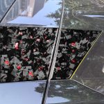 4pcs/Set Forged Gold Foil Carbon Fiber Car Roof Camera Sides Decorative Sticker for Chevrolet Corvette C8 2020-, Left and Right Driver, Roof Camera Sides – Bild 3