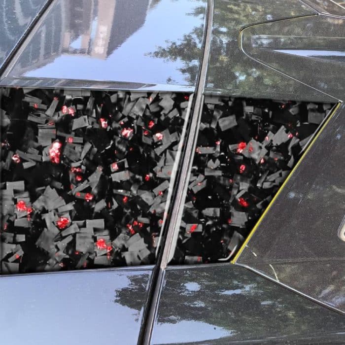 4pcs/Set Forged Gold Foil Carbon Fiber Car Roof Camera Sides Decorative Sticker for Chevrolet Corvette C8 2020-, Left and Right Driver, Roof Camera Sides – Bild 3