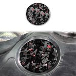 Forged Gold Foil Carbon Fiber Car Engine Compartment Side Decorative Sticker for Chevrolet Corvette C8 2020-, Left and Right Driver, Engine Compartment Side