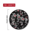 Forged Gold Foil Carbon Fiber Car Engine Compartment Side Decorative Sticker for Chevrolet Corvette C8 2020-, Left and Right Driver, Engine Compartment Side – Bild 2