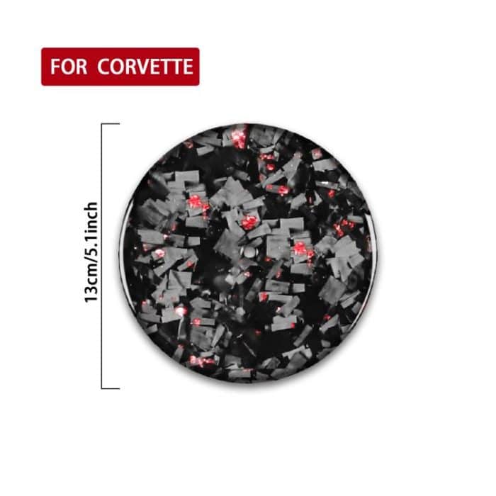 Forged Gold Foil Carbon Fiber Car Engine Compartment Side Decorative Sticker for Chevrolet Corvette C8 2020-, Left and Right Driver, Engine Compartment Side – Bild 2