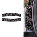 Forged Gold Foil Carbon Fiber Car Front Roof Decorative Sticker for Chevrolet Corvette C8 2020-, Left and Right Driver, Front Roof