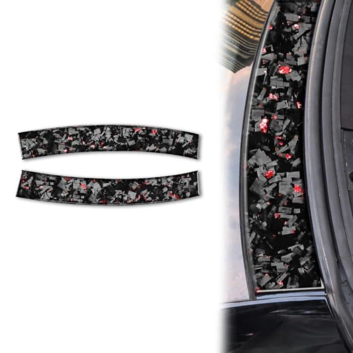 EDA008208801A.jpg Forged Gold Foil Carbon Fiber Car Front Roof Decorative Sticker for Chevrolet Corvette C8 2020-, Left and Right Driver, Front Roof – Bild 1