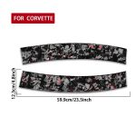 Forged Gold Foil Carbon Fiber Car Front Roof Decorative Sticker for Chevrolet Corvette C8 2020-, Left and Right Driver, Front Roof – Bild 2