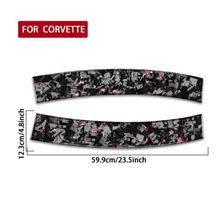 Forged Gold Foil Carbon Fiber Car Front Roof Decorative Sticker for Chevrolet Corvette C8 2020-, Left and Right Driver, Front Roof – Bild 2