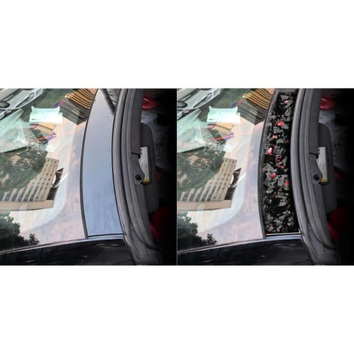 Forged Gold Foil Carbon Fiber Car Front Roof Decorative Sticker for Chevrolet Corvette C8 2020-, Left and Right Driver, Front Roof – Bild 5