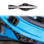 4pcs/Set Forged Gold Foil Carbon Fiber Car Door Armrest Side Decorative Sticker for Chevrolet Corvette C8 2020-, Left and Right Driver, Door Armrest Side