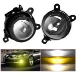 T11 2pcs/Pack 55W 3 inch High Power Dual Lens Fog Light, Low Holder for LADA Priora 2007-2013, High Holder for LADA VAZ 2170 / 2171 / 2072, Left and Right Oblique Angle for LADA 2190 / 2192