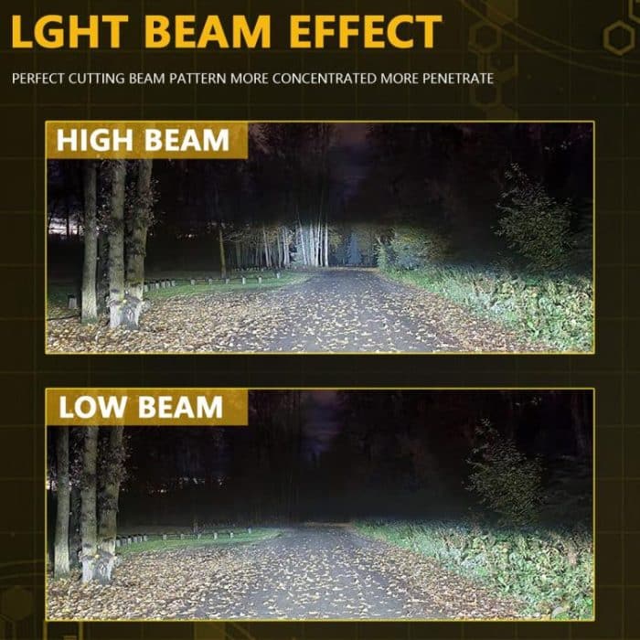 2pcs/Pack 35W 3000LM 6500K IP68 Waterproof Car LED Headlight Bulb, 9005, 9006, H1, H4, H7, H11 – Bild 3