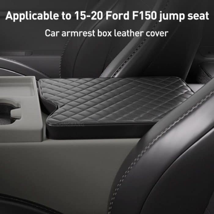 Car Central Armrest Box Protective Leather Cover Mat for Ford F150 2015-2022, For Ford F150 2015-2022 – Bild 2
