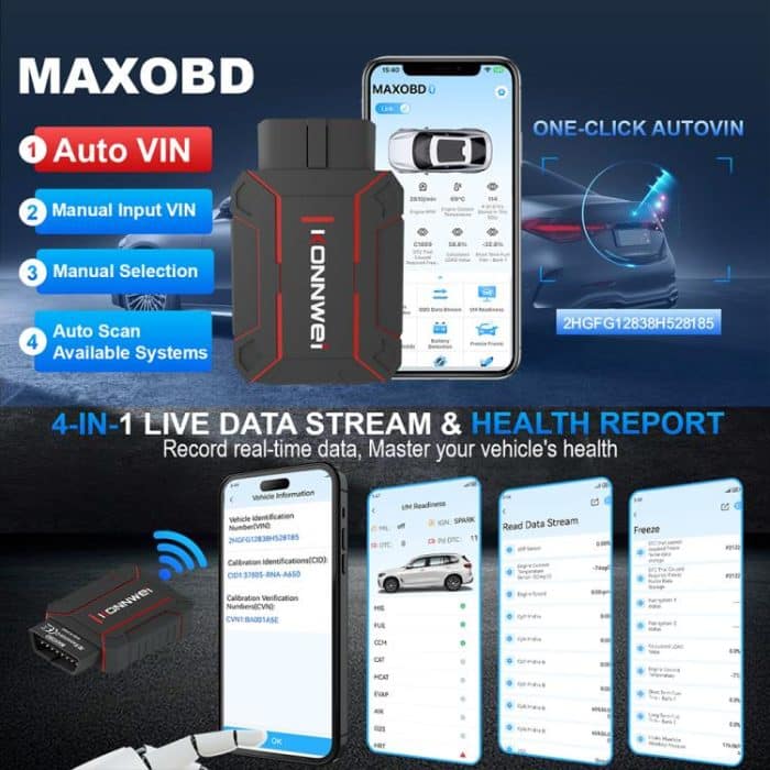 KONNWEI MAXOBD Full Car System Scanner OBD2 Diagnostic Tool Code Read – Bild 12