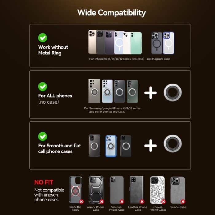 JOYROOM JR-ZS505 Foldable Magsafe Magnetic Car Phone Holder, JR-ZS505 – Bild 13