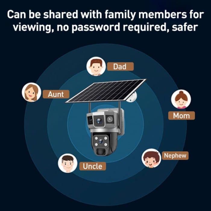 VTS02 4MP Multi-lens Panoramic Solar Surveillance PTZ Dome Camera, Southeast Asia WiFi, Southeast Asia 4G, Southeast Asia 4G-AOV, European 4G – Bild 10