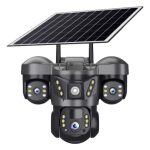 VTS29 6MP Multi-lens Panoramic Solar Surveillance PTZ Dome Camera, Southeast Asia WiFi, Southeast Asia 4G, European 4G