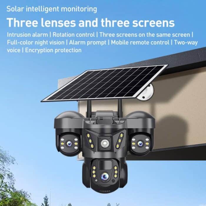 VTS29 6MP Multi-lens Panoramic Solar Surveillance PTZ Dome Camera, Southeast Asia WiFi, Southeast Asia 4G, European 4G – Bild 2