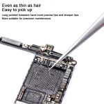 MEGA-IEDA High Hard Non-magnetic Stainless Steel Repair Tweezers, Long Tip, Short Tip, Curved Tip – Bild 6