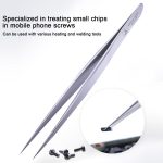 MEGA-IEDA High Hard Non-magnetic Stainless Steel Repair Tweezers, Long Tip, Short Tip, Curved Tip – Bild 8