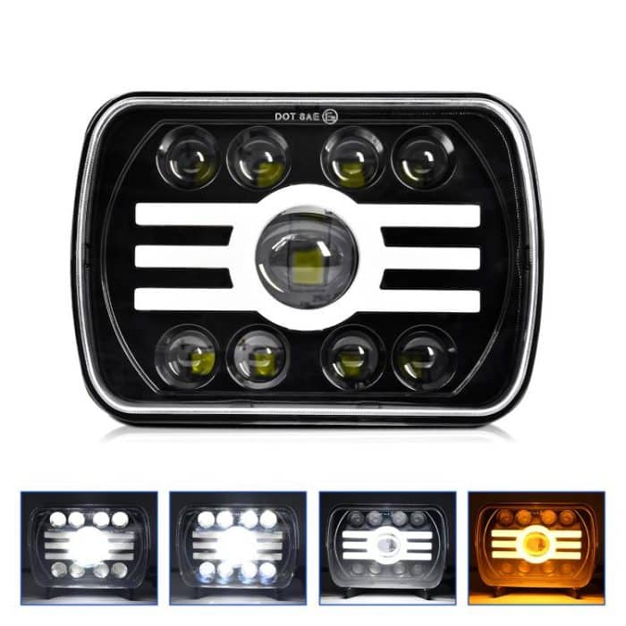 EDA008266301A.jpg Y19 H4 7 inch Car Sun Style Square Modified Headlight for Jeep Wrangler, Y19 – Bild 1