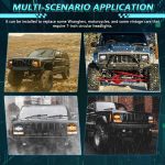 Y19 H4 7 inch Car Sun Style Square Modified Headlight for Jeep Wrangler, Y19 – Bild 6