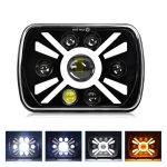 Y23 H4 7 inch Car Seven-bead Sun Style Square Modified Headlight for Jeep Wrangler, Y23