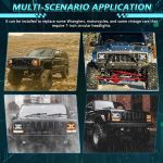 Y23 H4 7 inch Car Seven-bead Sun Style Square Modified Headlight for Jeep Wrangler, Y23 – Bild 6