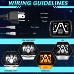 Y24 H4 7 inch Car V-style Square Modified Headlight for Jeep Wrangler, Y24 – Bild 4