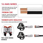 2pcs/Pack Car 80W High-power Matrix Triangle Cannon Work Light with Cable Set, Triangle – Bild 5