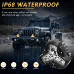 2pcs/Pack Car 80W High-power Matrix Triangle Cannon Work Light with Cable Set, Triangle – Bild 8