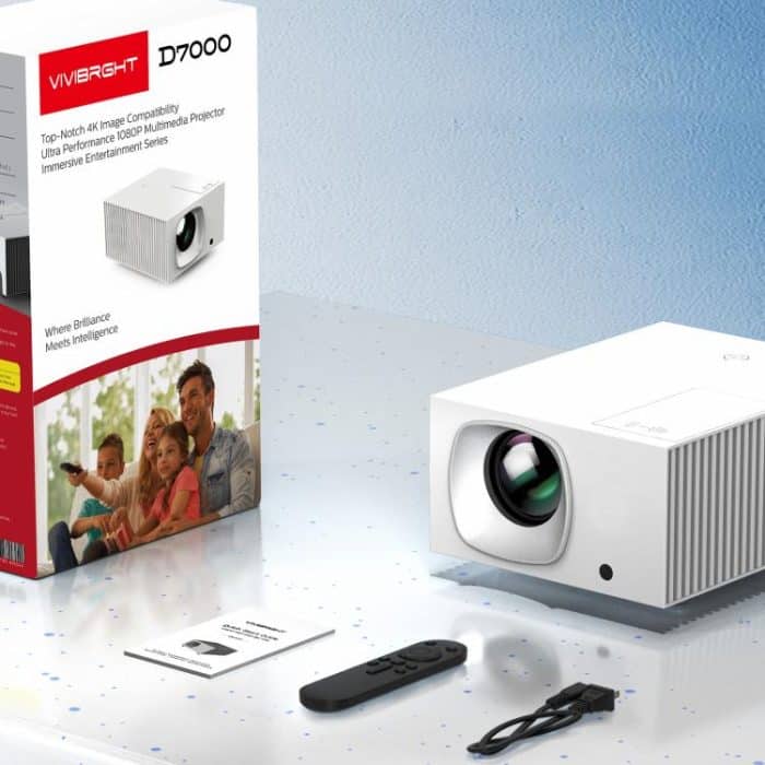 VIVIBRIGHT D7000 Lite 1920x1080P 550ANSI Screen Mirror Smart Projector, US Plug, UK Plug, AU Plug, EU Plug – Bild 9