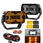 2pcs/Pack Car 70W High-power Matrix Eyes Work Light with Cable Set, Eyes