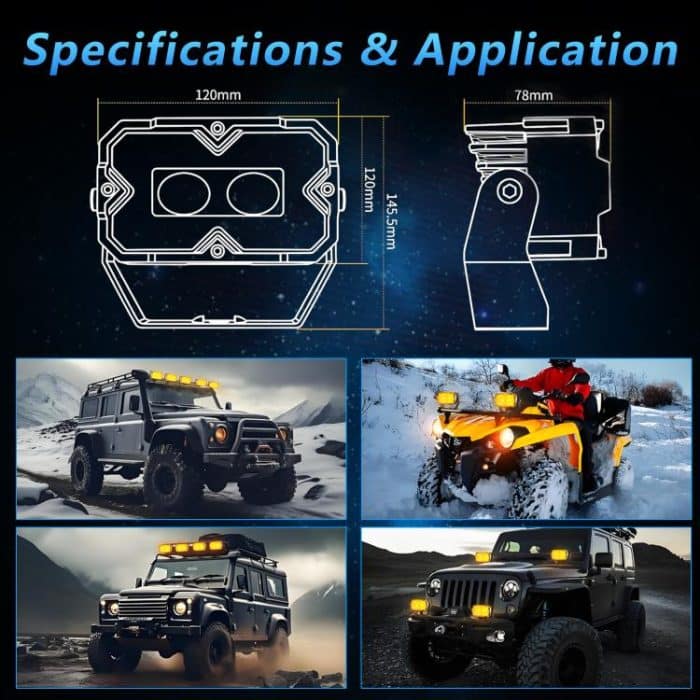 2pcs/Pack Car 70W High-power Matrix Eyes Work Light with Cable Set, Eyes – Bild 11