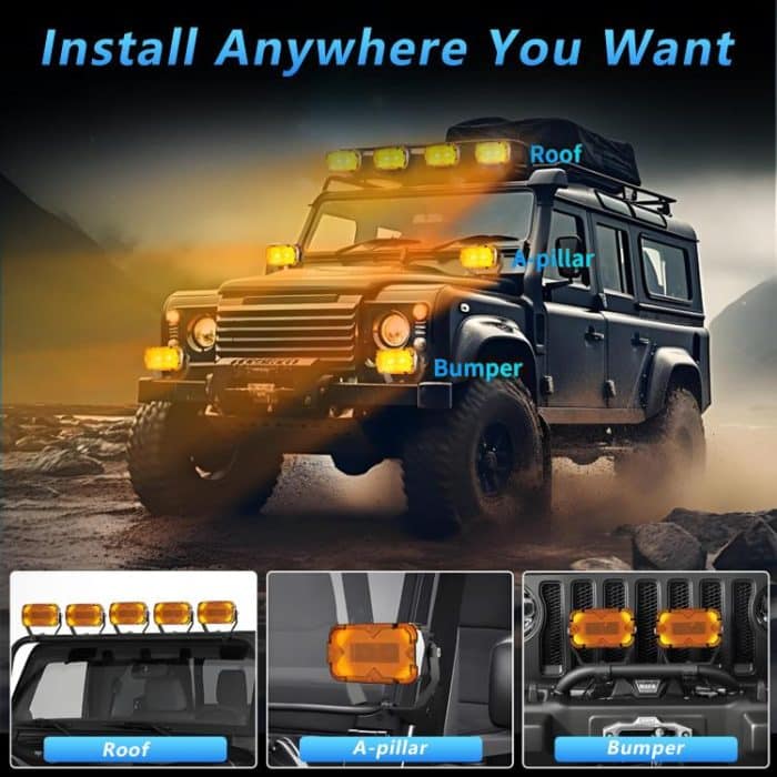 2pcs/Pack Car 70W High-power Matrix Eyes Work Light with Cable Set, Eyes – Bild 8