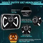 Y22 H4 7 inch Car Butterfly Style Square Modified Headlight for Jeep Wrangler, Y22 – Bild 2