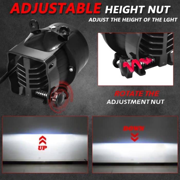 T09 2pcs/Pack 55W 3 inch High Power Dual Lens Fog Light, T09 Four-corner Universal, T09 Oblique Universal – Bild 3