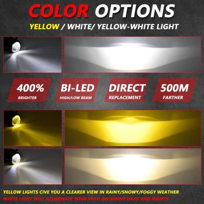 T09 2pcs/Pack 55W 3 inch High Power Dual Lens Fog Light, T09 Four-corner Universal, T09 Oblique Universal – Bild 4