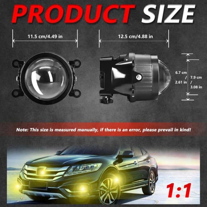 T09 2pcs/Pack 55W 3 inch High Power Dual Lens Fog Light, T09 Four-corner Universal, T09 Oblique Universal – Bild 6